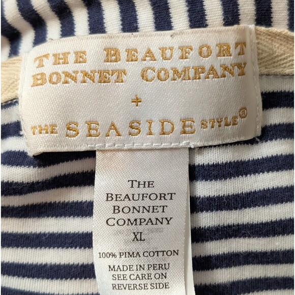 The Beaufort Bonnet Company x Seaside Style Polo Shirt XL Pima Cotton Striped - Picture 7 of 9